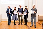 die Gewinner des besten Forschungsprojekts der Fakultät W; Foto: Universität Hohenheim/Astrid Untermann